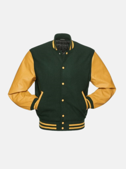 Jacketshop Jacket Wool Gold Leather Varsity Jackets