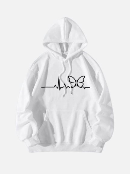 Butterfly and Heart line Hoodie