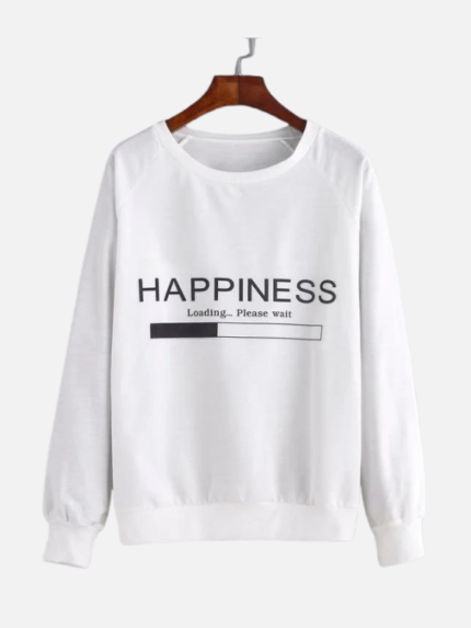 Letter Print Raglan Sleeve Sweatshirt