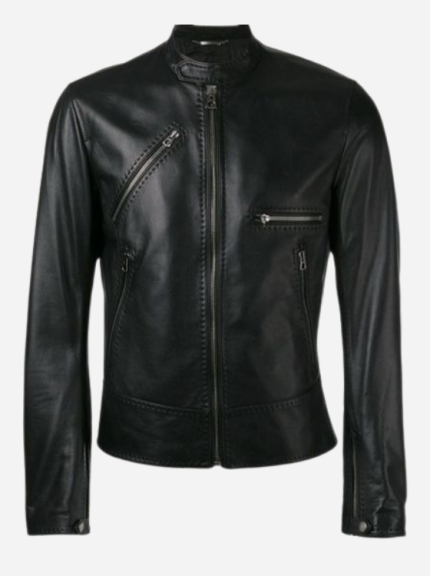 Black Leather Biker Jacket
